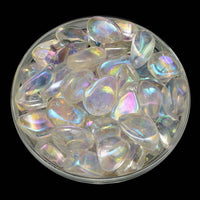 1 Large CLEAR QUARTZ Titanium Rainbow Aura Tumbled Stone