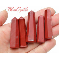1 Mini RED JASPER Point Generator Polished For Strength 