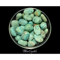 1 Peruvian Turquoise + Chrysocolla Inclusions Tumbled Stone 