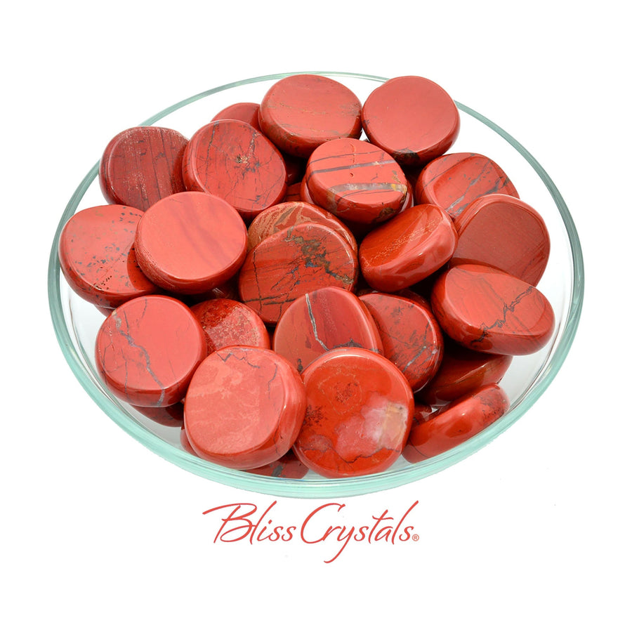 1 Red Jasper Mini Palm Stone for Strength + Health #RJ36
