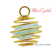 15 mm Spiral Cage Pendant for Crystals Tumbled Stones 
