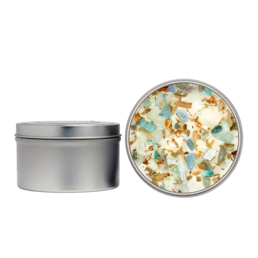 Inner Peace - Soy Crystal Ritual Candle Handmade #BC1802