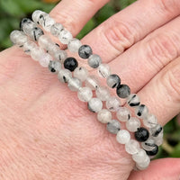 Black Tourmaline in Quartz Bracelet 7
