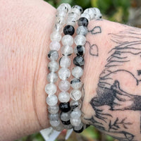 Black Tourmaline in Quartz Bracelet 7