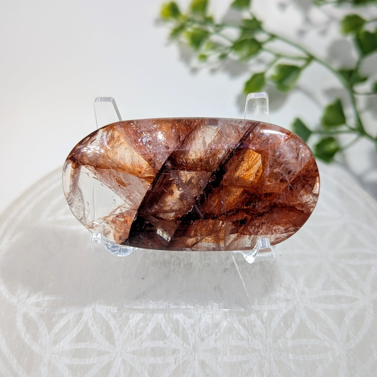 Fire Quartz - Red Hematoid 2.25" Quartz Palm #BC1713