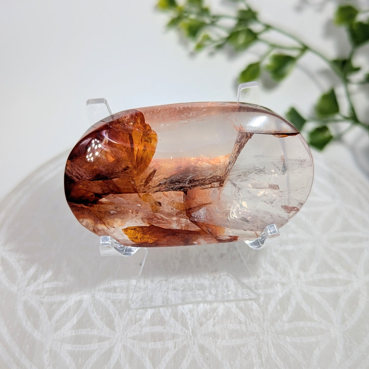 Fire Quartz - Red Hematoid 2.25" Quartz Palm #BC1714