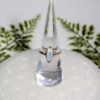 Aquamarine Dainty Sz 6.5 Marquis S.S. Ring #BC1909