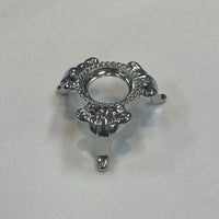 Silver ring with ornate setting on Acrylic & Metal Stands #Q152 deep easel stand