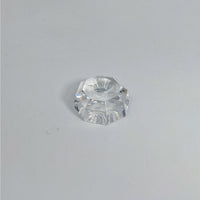 Clear crystal flower-shaped bead on Acrylic & Metal Stands Q152 for elegant ring holder