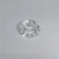 Clear octagonal crystal bead with faceted edges for Acrylic & Metal Stands Q152 ring holder