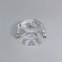 Clear crystal octagonal prism displayed on Acrylic & Metal Stands Q152 easel stand