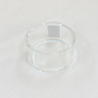 Clear glass circular container on Acrylic & Metal Stands Q152 for ring holder display