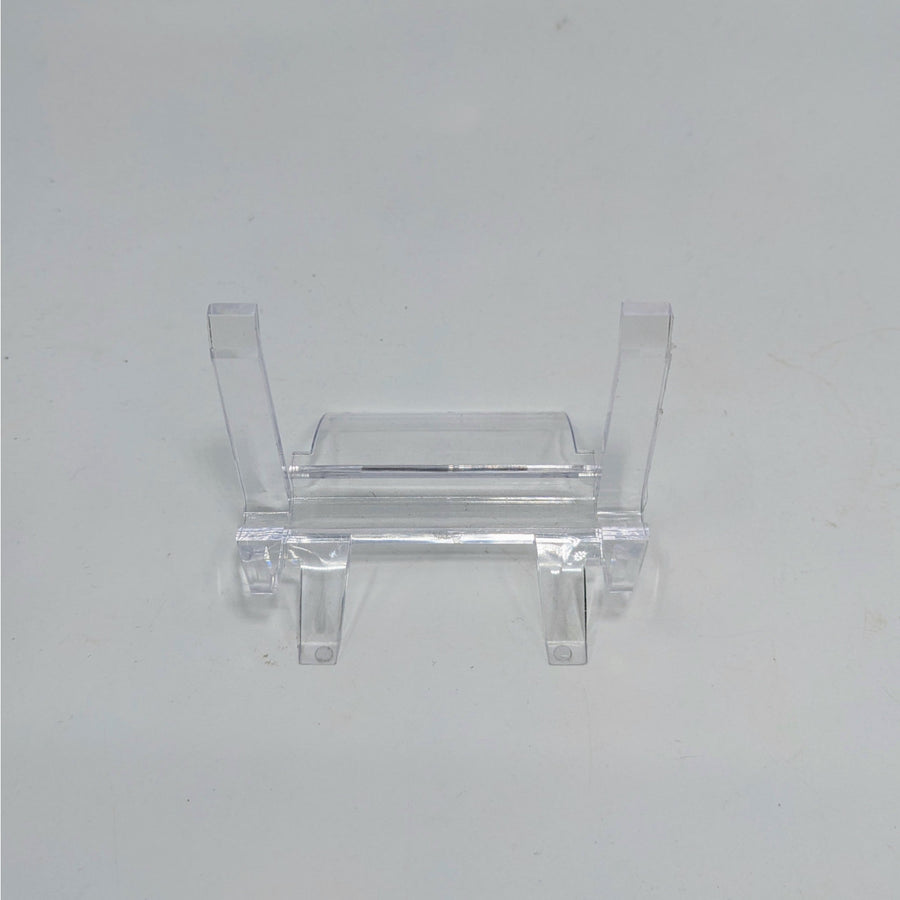 Clear acrylic display stand with two supports from Acrylic & Metal Stands Q152 easel stand