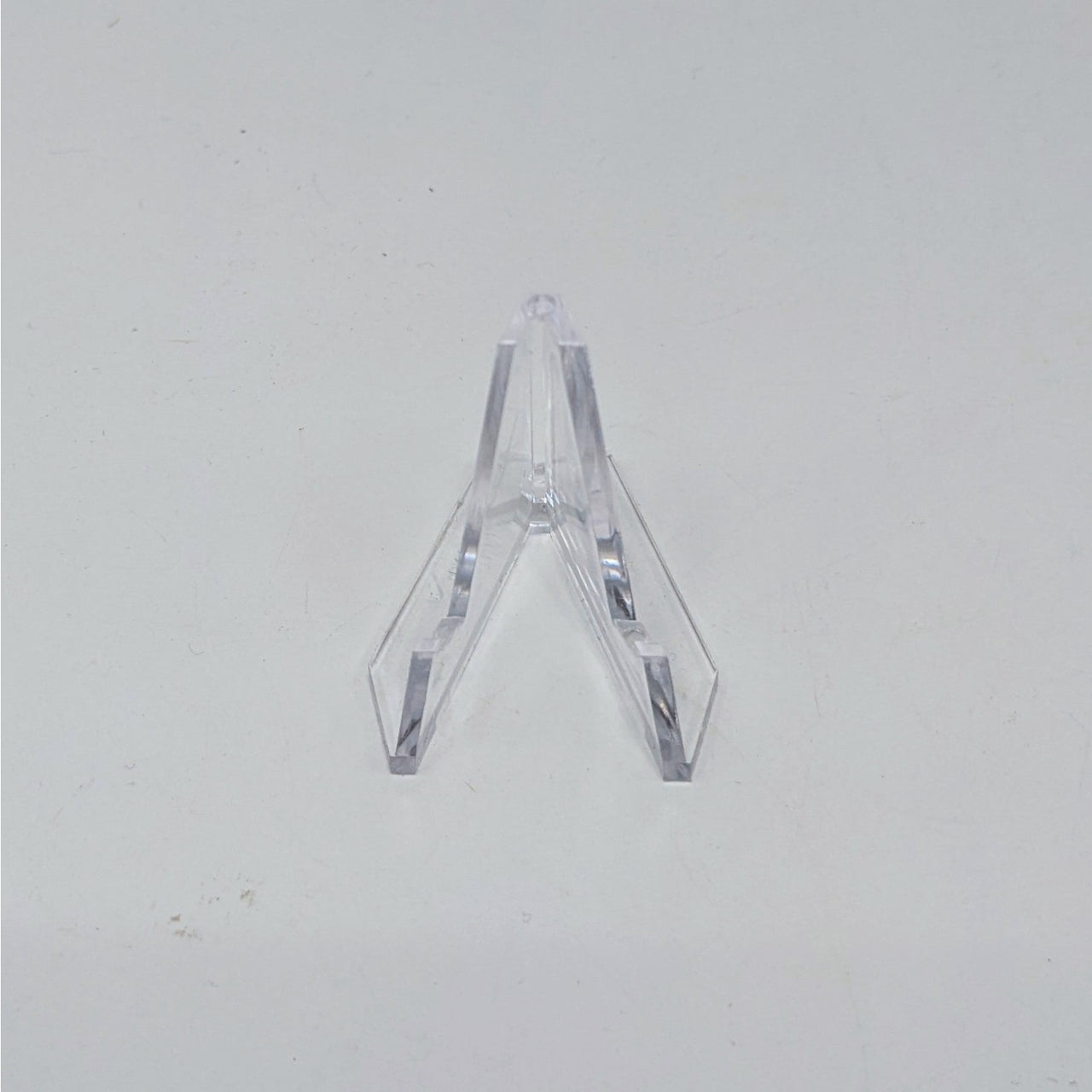 Clear A-frame easel stand for phones and tablets, part of Acrylic & Metal Stands Q152