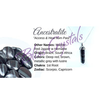 Ancestralite Crystal Information Card Double sided #HC182