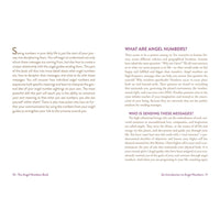 Open book pages with text from Angel Numbers Book by Mystic Michaela LV4200