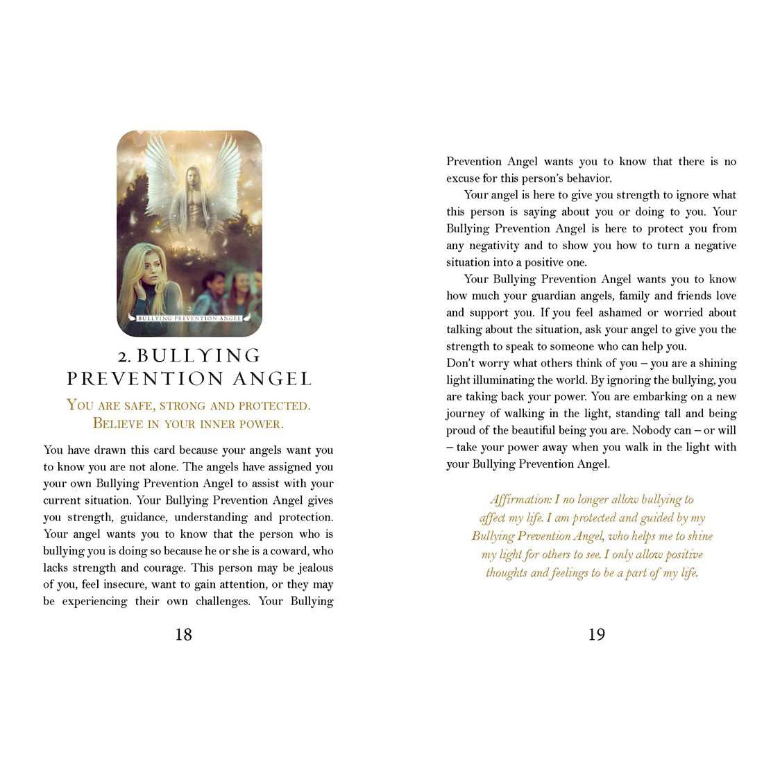 Bullying prevention angel card from Angel Oracle by Debbie Malone #LV4196 displayed in product image