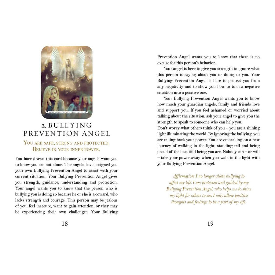 Bullying prevention angel card from Angel Oracle by Debbie Malone #LV4196 displayed in product image