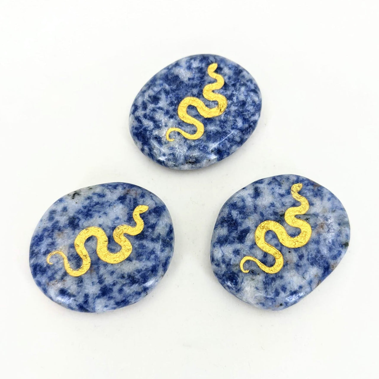 Blue and gold marble buttons with gold foil from Animal Palm Stone #T389D