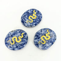 Blue and gold marble buttons with gold foil from Animal Palm Stone #T389D