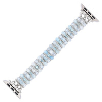 Aquamarine Sapphire Braided Apple Watch Strap #LV9177