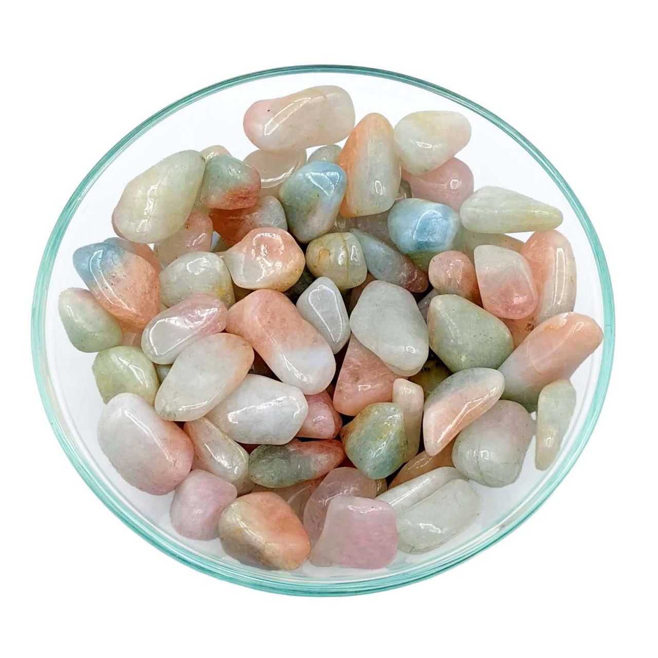 Bi Color Morganite & Aquamarine 2 Pack Mixed Tumbled Stones