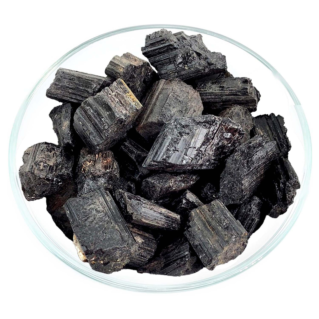 Black Tourmaline Rough Stone 1 oz Parcel SK1108B - Natural black tourmaline crystals