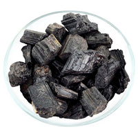 Black Tourmaline Rough Stone 1 oz Parcel SK1108B - Natural black tourmaline crystals