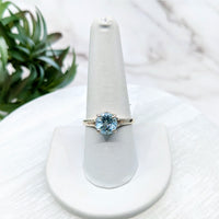 Blue Topaz S.S. Faceted Ring #LV5536 - 10 - $89