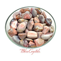 1 PINK BOTSWANA AGATE Tumbled Stone Mixed Size #BA47