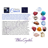 Cancer Zodiac Birthday Card with Crystal Affinity & 
