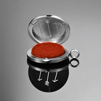 Red powder in metal container for Car Clip Diffuser Tree of Life Aromatherapy Essential Oil