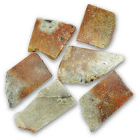 Broken pink and white Agate stones in a scattered pattern for Chalcedony Slab 54g #LV0807