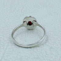 Elegant sterling silver ring with oval faceted citrine or peridot gem #BC0407