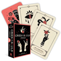 Oracle card deck with mystical illustrations from Cries of the Souls Oracle by Isabelle Cerf