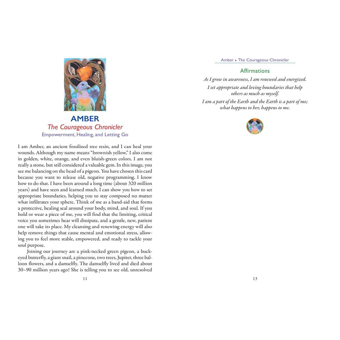 Tarot card with affirmations from Crystal Clear Oracle by Nadine Gordon-Taylor
