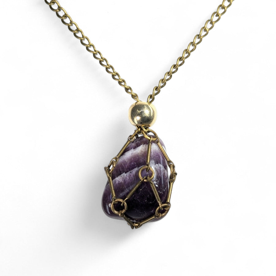 Crystal Holder Necklace Large 24’’ - Select Color (stone