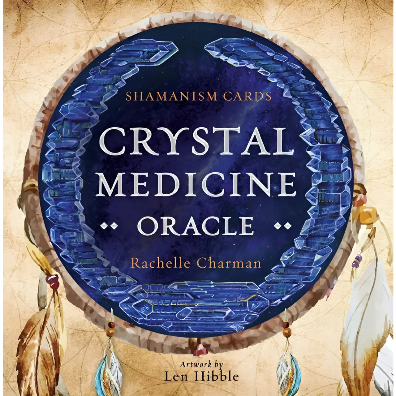 Crystal Medicine Oracle Card Deck by Rachelle Charman displayed on a table