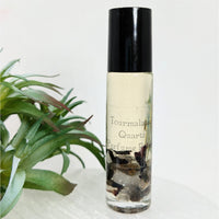 Tourmalated Quartz perfume roller in Crystal Perfume 10ml Roller Q217 package