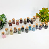 Miniature crystal-filled bottles from Crystal Wishing Bottles #LV7354 collection