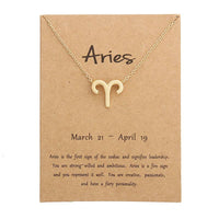 Gold Taurus Zodiac Necklace in Stainless Steel with Gold Plating, Dainty and Elegant