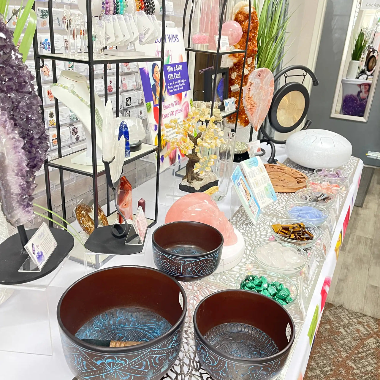 Decorative brown ceramic bowls with etched patterns.