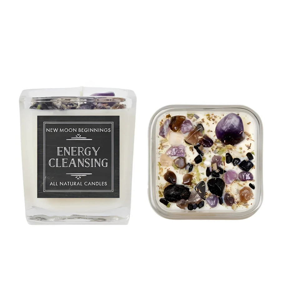 Energy Cleansing: Ritual Candles Soy Candle Crystal