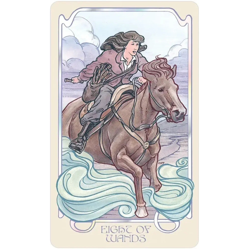 Eight of Wands card from Ethereal Visions Tarot Luna Edition LV9579