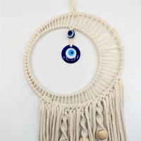 Evil Eye 8’’ Crescent Moon Dreamcatcher #LV6583 - $26