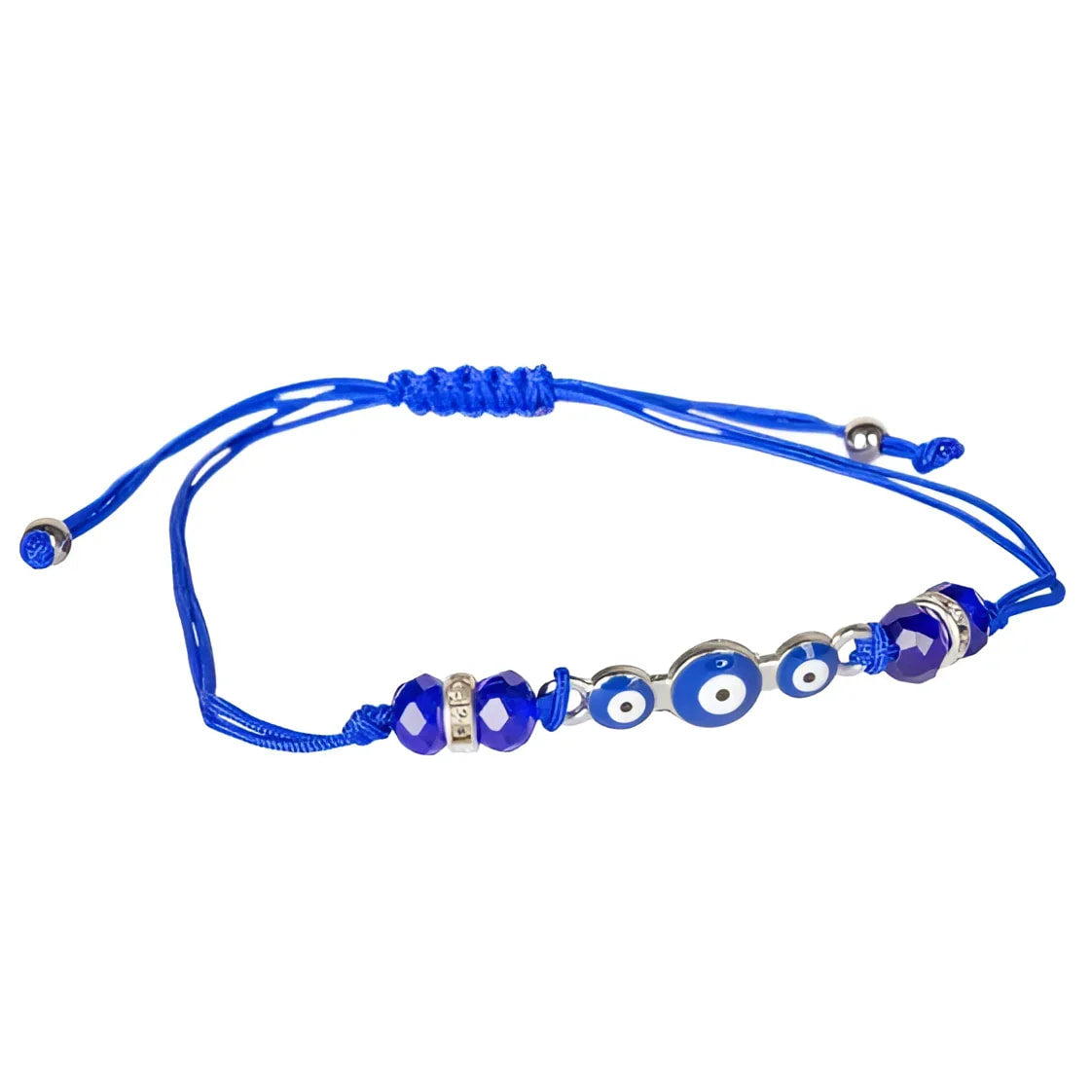 Evil Eye Adjustable String Bracelet #J743 - Blue Evil Eye Bracelet for Protection