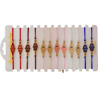 Evil Eye Adjustable String Bracelet #J743 - Hamsa w/ Evil