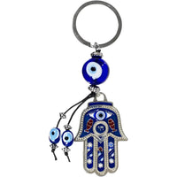 Evil Eye Keychain/Ornaments #Q198: Hammer Design with Protective Evil Eye Pendant