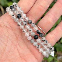 Black Tourmaline in Quartz Bracelet 7