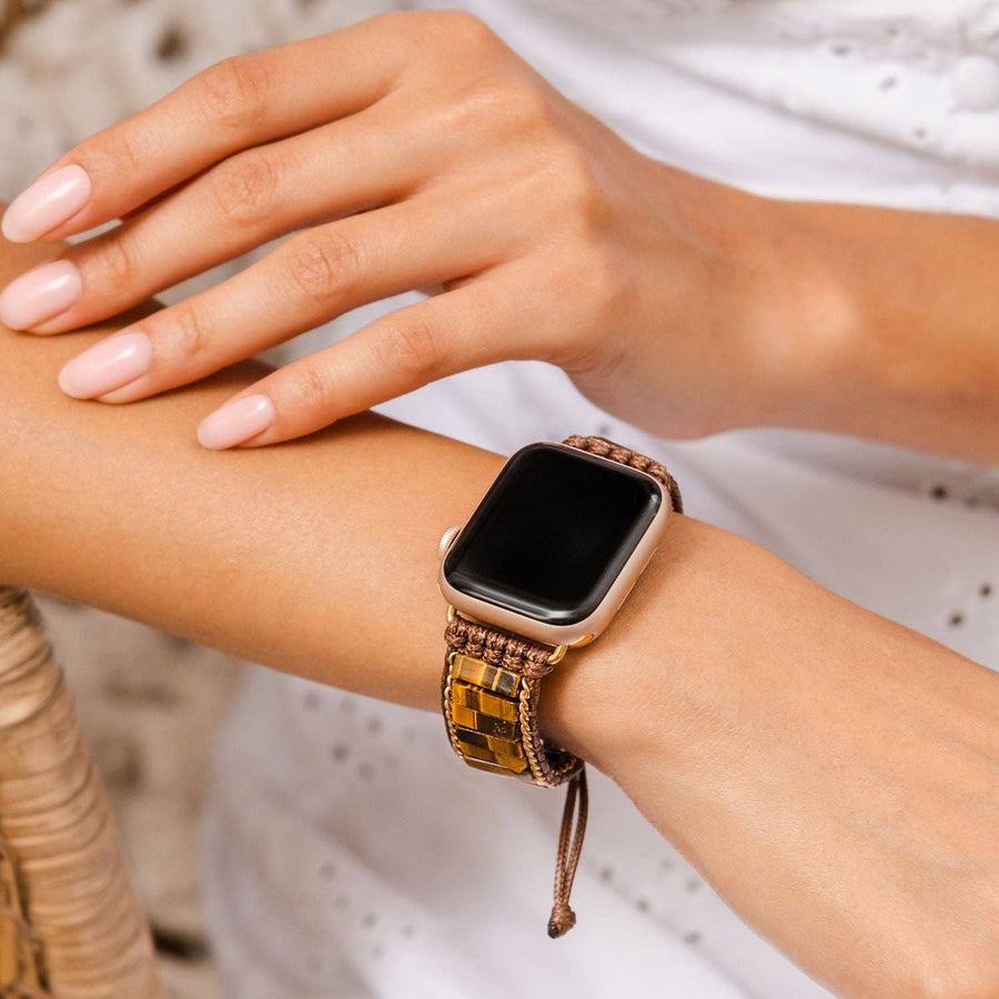 Fierce Tiger’s Eye Apple Watch Strap #LV9178 - $52